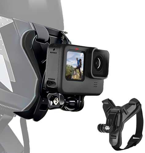 Soporte Casco de Moto Mento para GoPro Hero 13 12 11 10 9 8 7 6 5 para dji OSMO Action 5 Pro 4/3 para Soporte de Cámara de Gancho J Session Cámara de Acción Accesorios Silicona Antideslizante