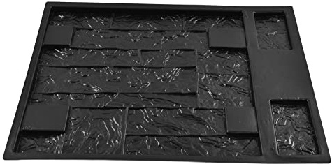 Fyearfly Stampo da parete fai da te, stampi per calcestruzzo ABS riciclabile, resistente all'usura, per decorazioni uniche per giardino e casa, nero