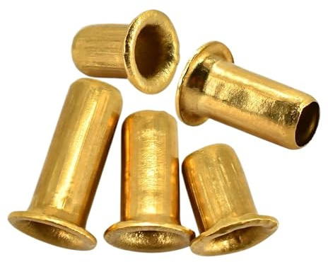 XAOLIUZi 100-500pcs Brass Hollow Rivet GB876 M0.9 M1.3 M1.5 M1.7 M2 M2.3 M2.5 M3 M3.5 M4 Copper Hollow Rivet Circuit Board Vias Nails(4mm,M2 (300Pcs))