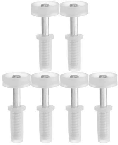 HOMSFOU Lot de 6 Roulettes Supérieures à Double Pliage 3/8 en Acier à Ressort pour Portes Pliantes de Placard, Kit de Quincaillerie Réglable Pivot et Guide, Remplacement Solide pour