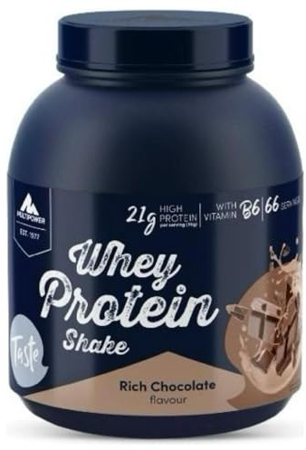 Multipower Whey Protein Shake Pulver 2 kg, Protein Pulver mit Cookies & Cream Geschmack und Vitamin B6, ideal zur Regeneration des Körpers nach dem Sport