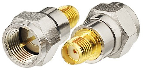Eightwood SMA 4G Antenna Adapter SMA Female to F Type Male Adapter 2pcs Compatible for WLAN 4G Aerial TV Sticker Networks Modems CATV Satellite Boxes Set Top Boxes CATV Networks