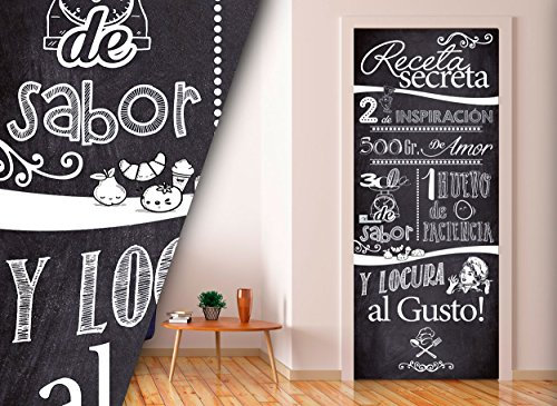 Vinilo para Puerta | Stickers Door | Pegatina Puerta | Receta (204x83)