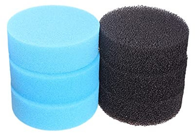 INGVIEE Kompatibel Filterschwamm für TotalPond PF850 und PF1200UV (3X Schwarz Grob, 3X Blau Fein)