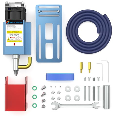 SCULPFUN Module laser S10 pour machine à graver laser S9 S10, Puissance sortie laser ultra fine 10 W avec module laser haute densité - Module de gravure laser avec protection des yeux amovible
