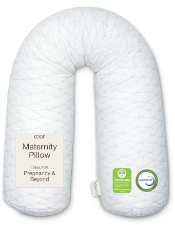 Coop Home Goods Original Adjustable Maternity Pillow, with Memory Foam and Washable Cover, Body Pillow for Pregnancy, Side Sleeper and Full Body Support During Pregnancy