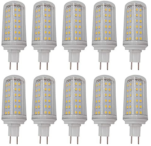 PAZWAHF LED G8.5 Bulbs,G8.5 Bi-Pin Base Corn Bulbs,10 Watt 1000LM,3000K 4000K 6000K Constant Current No-Flicker,Non-Dimmable AC 100V~277V(10-Pack)