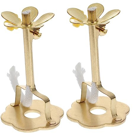 DOITOOL 4stücke Dekorativer Dochtständer Für Öl Und Butterlampen Einstellbarer Wick Holder Für Buddha Lampen Stilvoller Kerzenhalter Für Zuhause Und Events