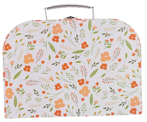 OFFSCH Handliche Kinder Aufbewahrungsbox Tragbarer Aufbewahrungskoffer Blumenmuster Kinderzimmer Organizer Kunststoff Leicht Transportabel