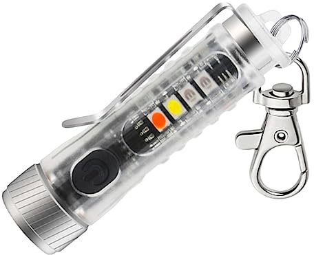 Sosoport Led Schlüsselanhänger Taschenlampe Mini Tragbar Mit Hoher Helligkeit Für Camping Wandern Notbeleuchtung Schlüsselringlicht Kleine Taschenlampen