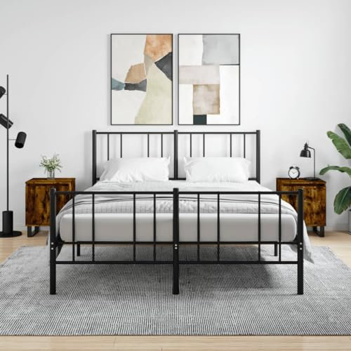 LAPOOH Nachttische 2 STK. Räuchereiche 40x30x50 cm Holzwerkstoff, Nachtschrank, Nachtkonsole, Bedside Tables, Beistellschrank, Nachtkästchen, Nachtkommode, Nightstand 826855