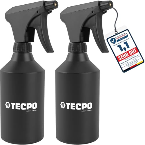 TECPO 2X Handsprüher, 500ml Sprühflasche aus HDPE Handpumpe für Bremsenreiniger