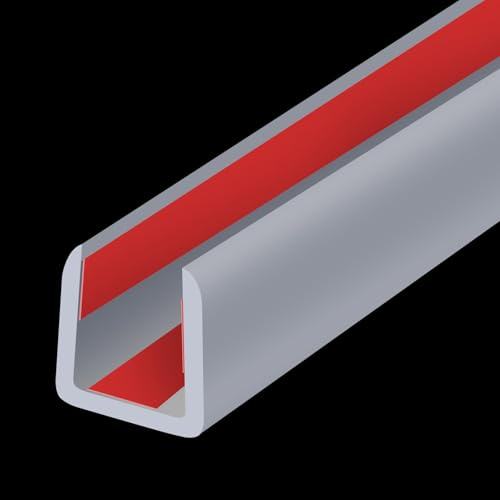 Borde de goma, banda de borde flexible, protector de borde de canal U de 10 mm, protectores de borde autoadhesivos para madera contrachapada, vidrio, vidrio flexible y piezas de chapa, 6 m
