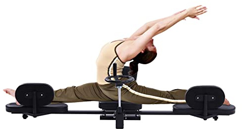 Soudesileim Écarteur de jambe professionnel de 160 cm, écarteur de jambes écarteur de jambe, machine d'étirement avec roue manuelle et coussin doux, angle réglable à 200 °, pour yoga, arts martiaux