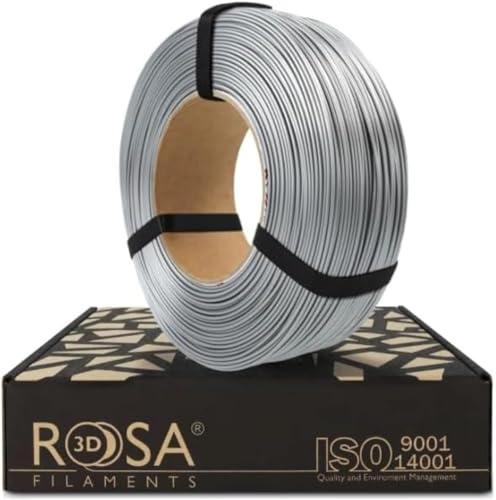 ROSA3D PETG HS Filament 1.75 mm für 3D Drucker, PETG Aluminium Refill 1 kg