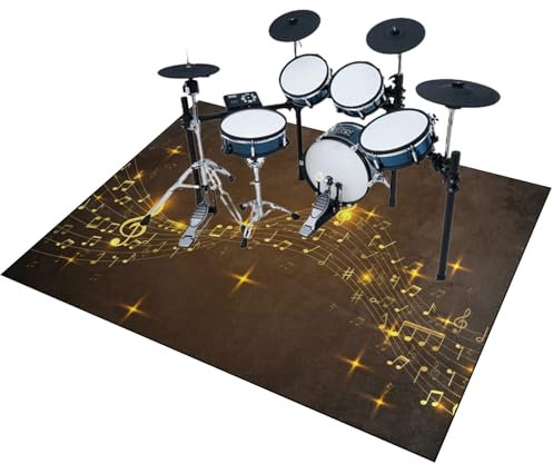 EYKWKB 180 x 160 cm Schallschutz Teppich Schallschutzmatte | Drum Teppich Schlagzeugteppich | rutschfeste Trommelteppich Quadratische Schallschutzdecke | Elektrisches Schlagzeug Teppich