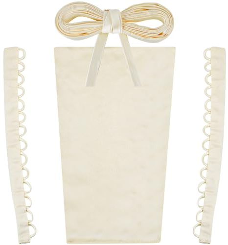 GORGECRAFT 4pz Kit Corsetto per Abito Da Sposa Grande Pannello di Raso con Lacci Estensore Cerniera di Ricambio Nastro Regolabile Cravatte Posteriori Corsetti per Abito Da Ballo Formale champagne