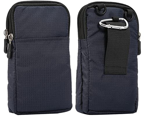 Cell Phone Crossbody Purse Wallet, Small Belt Waist Bag for Men Phone, 6.0 Nylon Men Travel Bag Cell Phone Crossbody Purse Belt Clip Holster Cellphone Shoulder Messenger Pouch Carrying Case with Loop