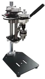 Máquina manual de roscado vertical Taladros de banco pequeños for el hogar, Mi ni soporte portátil de escritorio, 220v CA, precisión, bricolaje, máquina de perforación de velocidad Variable(Package 1)