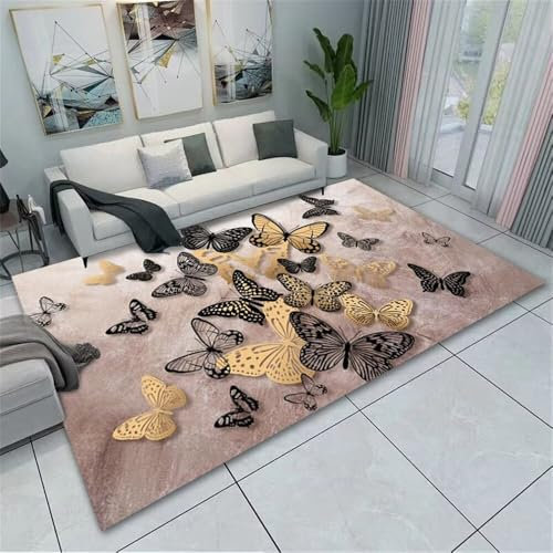 RUGMRZ Tapetto Per Bimbi 180X280Cm Tappeto Soggiorno Pelo Corto Marrone Moderno Economico Da Cucina Tappeti Esterno Grandipittura Di Paesaggio Camera Letto S