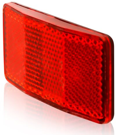 Lotsdonxia Bike Safety Reflector Disc - High-Visibility Red Warning Light for Rear Pannier Racks and Frames, M5 Screw Fixing, Night Cycling Essential
