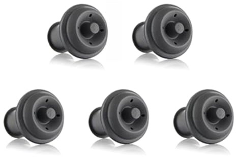 NIHENHAO 5 pièces Pompe d'économie de vin sous Vide Domestique Bouchon de Bouteille de Champagne réutilisable Bouchon de vin scellé en Silicone pour Garder Le Caoutchouc Fre