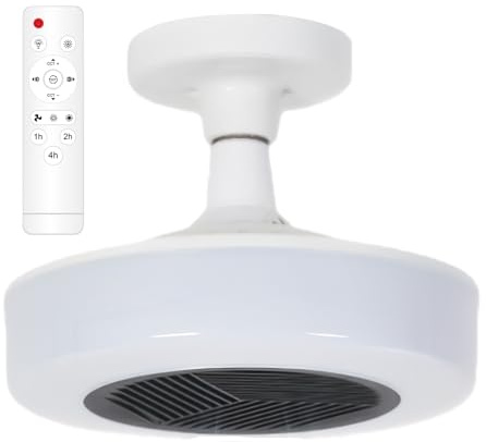 Ceiling Light Heating Fan - Led Light with Heater, Portable Electric Fan Heater, Remote Control Overheat Safe | Warm Lights Ceiling Lamp for Bathrooms Bedrooms Nursery Living Room Hotel