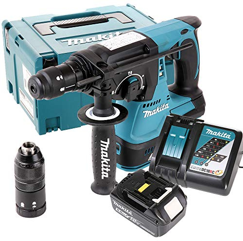 Makita DHR243 18V Brushless SDS+ Drill with 1 x 5Ah Battery, Charger & Case