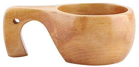 Taza de té de madera, taza de café de madera maciza, portátil, para exteriores, bebidas de madera natural, taza de madera aislada con asa para café, té, leche (n.º 3)