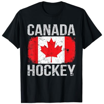 Canada Hockey, Canadian Flag T-Shirt T-Shirt