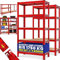 Monzana® 2X Schwerlastregal 180x90x40cm 875kg rot 5 MDF-Platten Lagerregal Kellerregal Steckregal Werkstattregal