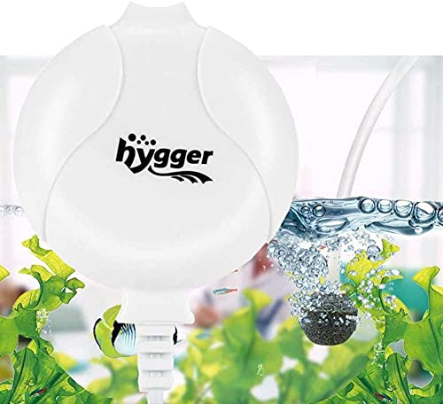 hygger 1.5W Mini Bomba Aire per 1L-50L Acuario, Silencioso Oxigenador Pecera with Accesorios (Blanco)