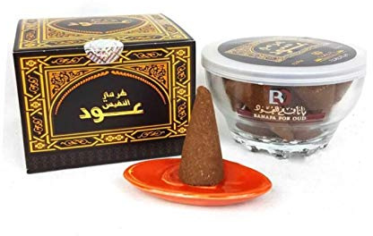 Orientalische Arabische Räucherkegel 12 Stück mit Halter - von Banafa of Oud - Räucherkerzen Weihrauch Bakhoor Incense Fragrance