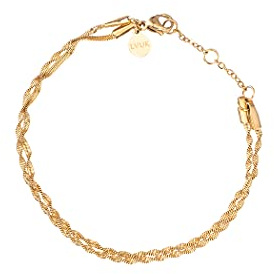 LUUK LIFESTYLE Collane, bracciali e set di gioielli in acciaio inossidabile, design moderno, gioielli per lei, accessori moda per donna e ragazza, stile chic ed elegante, colori oro, argento e rosa