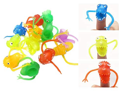 20 StüCk Dinosaurier Fingerpuppen Spielzeug, Kreative Designs FüR Kinder, Party Mitgebsel, Stressabbau, Tragbar, ZufäLlige Muster