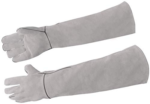 LEcylankEr Guantes Multiusos para Mascotas para Morder,Guantes de Jardinería de Manga Larga,Guantes de a Prueba de Pinchazos para Perro/Pato/Pájaro/Serpiente/Cactus/Rosa (Gris)