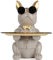 Modern Decor - Bandeja de resina gris con diseño de bulldog, bandeja de almacenamiento para llaves, caramelos, joyas, aretes, bandeja adecuada para decoración del hogar, arte moderno, decoración de