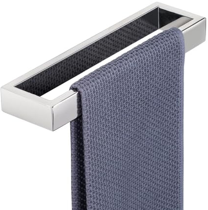 SAYAYO Towel Rail Wall Mounted 26CM Small Hand Towel Holder for Bathroom Kitchen Chrome Towel Ring SUS304 Stainless Steel, Screw Fixing