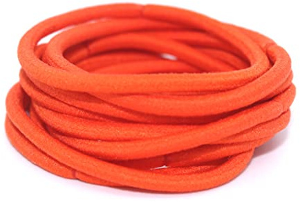 Guangcailun 10 Pièces Bandes de Cheveux Accessoires de Titulaire de Queue de Cheval à Haute Élasticité de Style Simple, Orange
