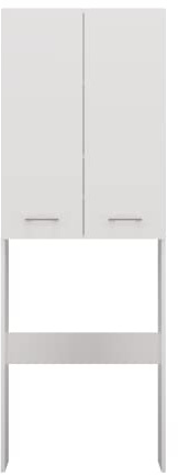 CDF Pola DD Washing Machine Cabinet White 64x180x30 cm, Modern Cabinet Over the Washing Machine, Storage cabinet for bathroom, Spacious Shelves, Easy Assembly, Smooth Sides without End Caps