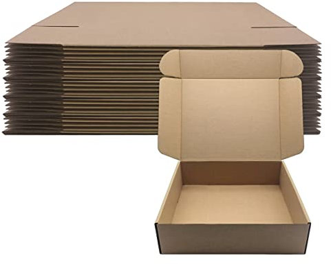 11x9x3 inch Shipping Boxes Pack of 25, Brown Corrugated Cardboard Mailers