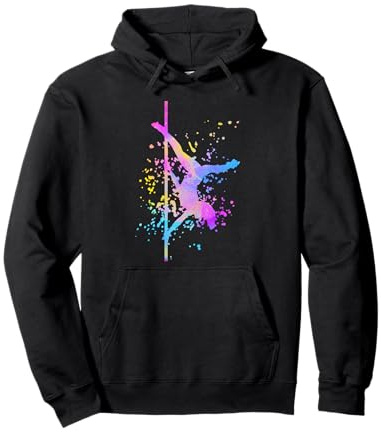 Poledance Bar Fitness Farbspritzer Frauen Pole Dance Pullover Hoodie