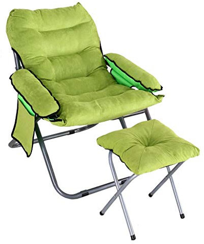 ANIFM Schaukelstuhl, Strandstuhl, Stahlgestell, Gartenstuhl - Klappstuhl mit Fußstütze, Loungesessel (Farbe: A2) kleine Überraschung Comfortable Anniversary