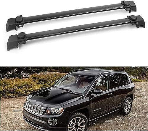 Aluminium Dachträger für Compass 2011-2016, Auto DachträGer TransportdachträGer Querstange Gepäckträger für Fahrradträger, Dachbox, Skihalter