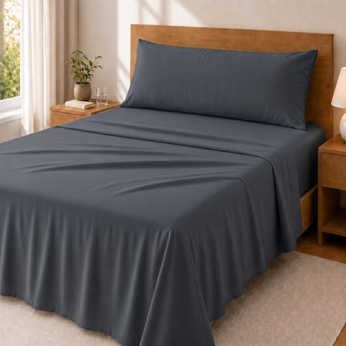 Degrees Home Premium – Parure de Lit 3 Pièces en Microfibre Brossée (90x190) – Drap-Housse, Drap Plat et Taie d’Oreiller – Ultra Doux (50x80), Résistant et Certifié Oeko-Tex