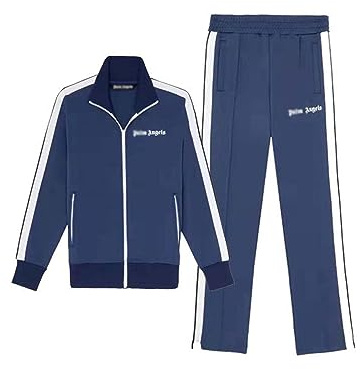 DLUHOS Men/Women Sweatshirts Set Angel & Palm Logo Jogging Suit 2 Pieces Autumn Lightweight Sports Suit Unisex Jogging Costume Hooded and Pant Set, Purple, L