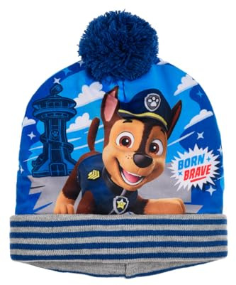 PAW PATROL Jungen Mütze mit Bommel Wintermütze
