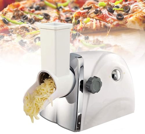 CYMYYDS Electric Cheese Grater Machine, Rotary Cheese Grater Stainless Steel, Fruit/Cheese Slicer, Kitchen Electric Mechanical Grater Ideal as a Potato Grater, Vegetable Slicer, Cheese Grinder