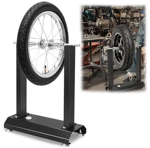 VA-Cerulean Dispositivo di Equilibratura Pneumatici per Moto con Livella Integrata Cono di Centraggio a Distanza Regolabile Nero