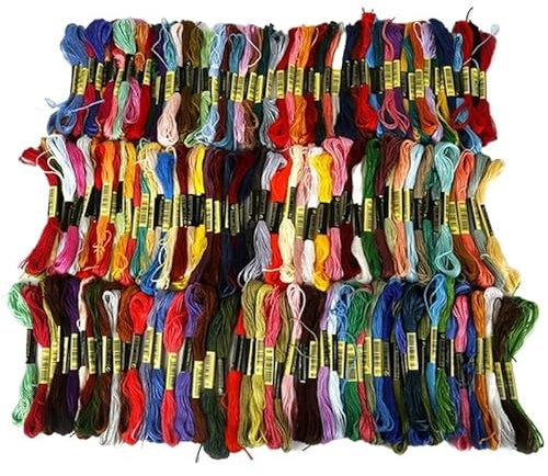 Stickgarn 24/36/50/100/200 Stück Kreuzstichfäden Baumwolle Stickgarn Floss Nähstränge Kit Nähwerkzeuge Handwerk Stickgarn Set(Color:150pcs)